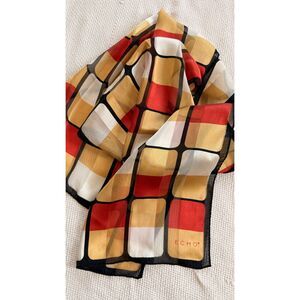 Echo Geometric Pattern Silk Scarf